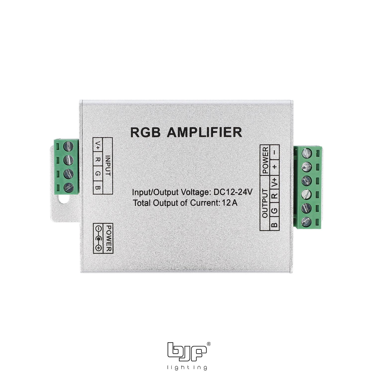 AMPLIFICADOR 12V-24V 12A RGB 1 Amplificador 12A 12V-24V Rgb
