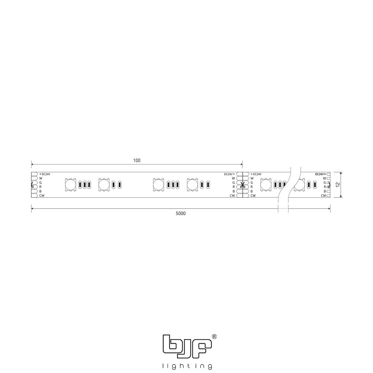 ARIX-TIRA LED 24V PRO RGB CCT 23W 60LED (1m) 2 Arix-Tira Led 24V Pro Rgb Cct 23W 60Led Esquema