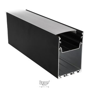 L509 PERFIL LED SUPERFICIE NEGRO MATE DIFUSOR PRISMATICO
