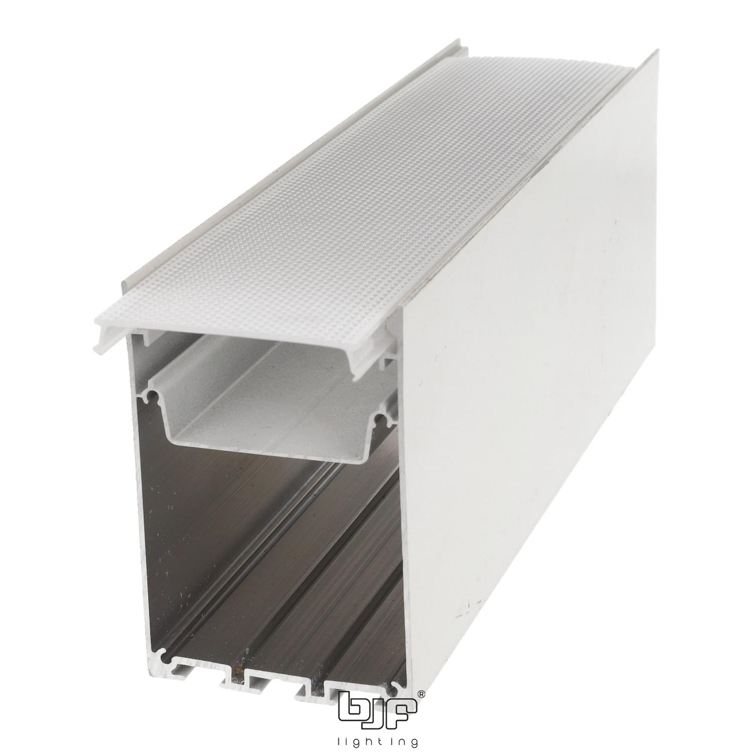 L509 Perfil Led Superficie Blanco Mate Difusor Prismatico