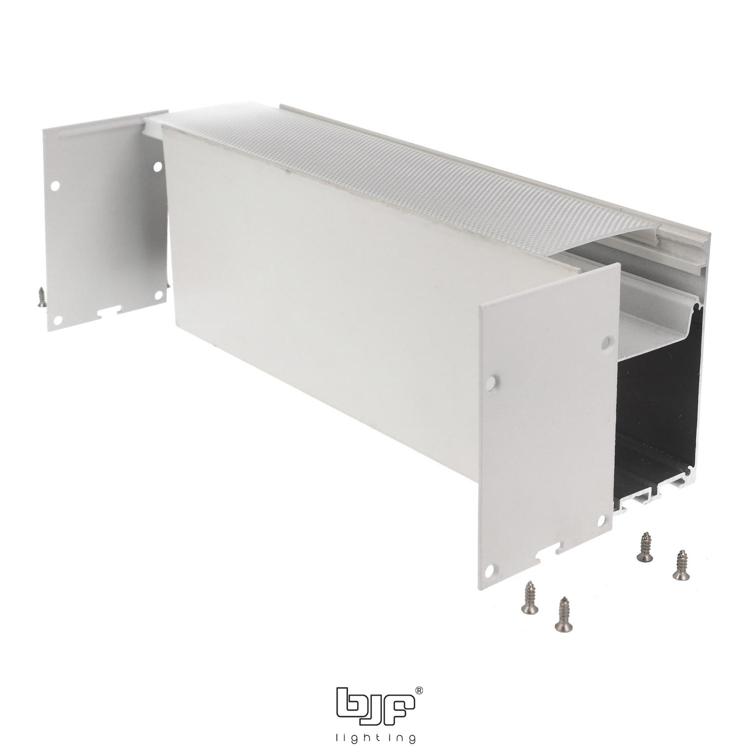 L509 Perfil Led Superficie Blanco Mate Difusor Prismatico