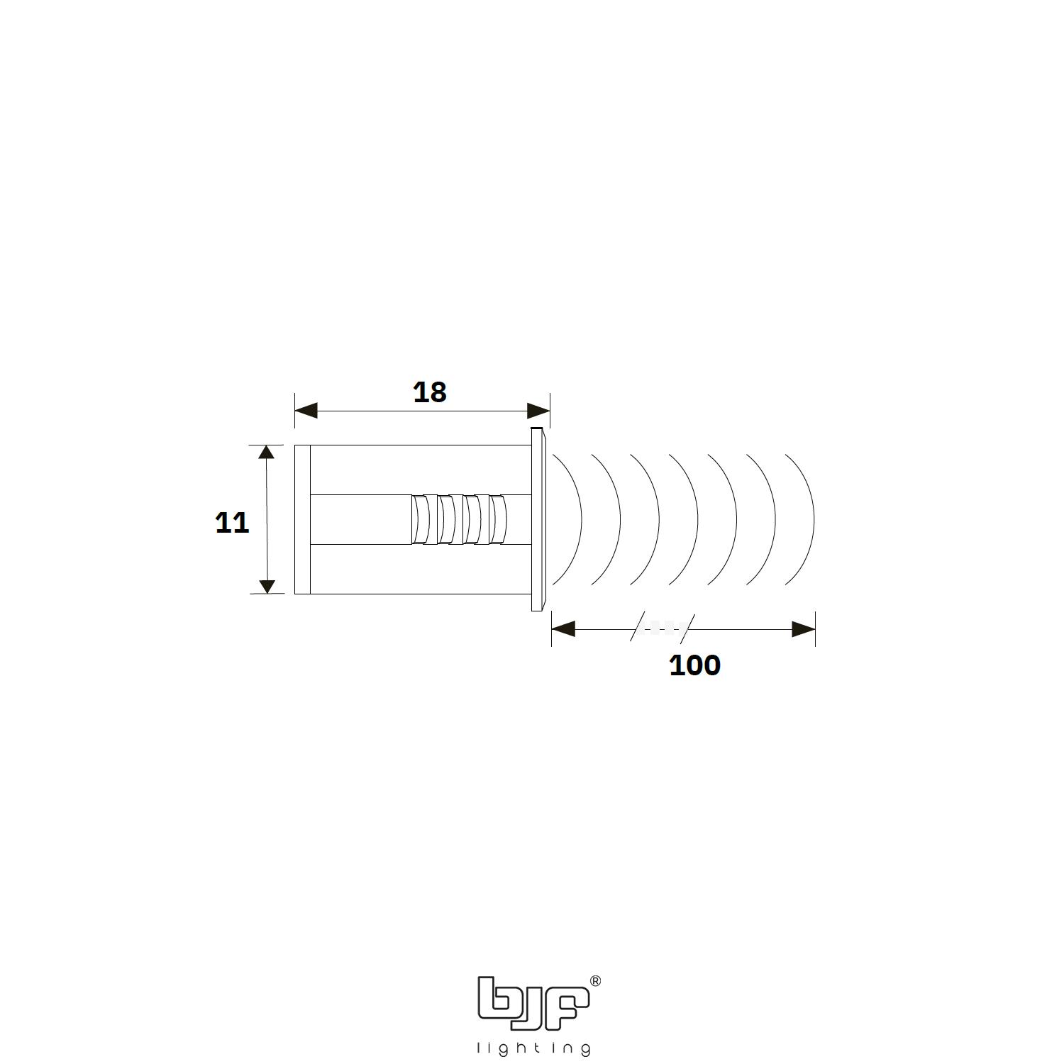 SENSOR MOVIMIENTO EMPOTRABLE 12-24V 4A MONOCOLOR 4 Sensor Movimiento Empotrable 12-24V 4A Monocolor