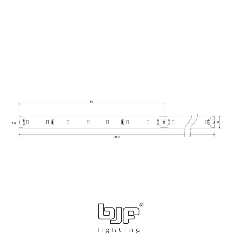 LIVO-TIRA LED 24V PRO 6W 70LED (1m) 7 Livo-Tira Led 24V Pro 6W 70Led Esquema
