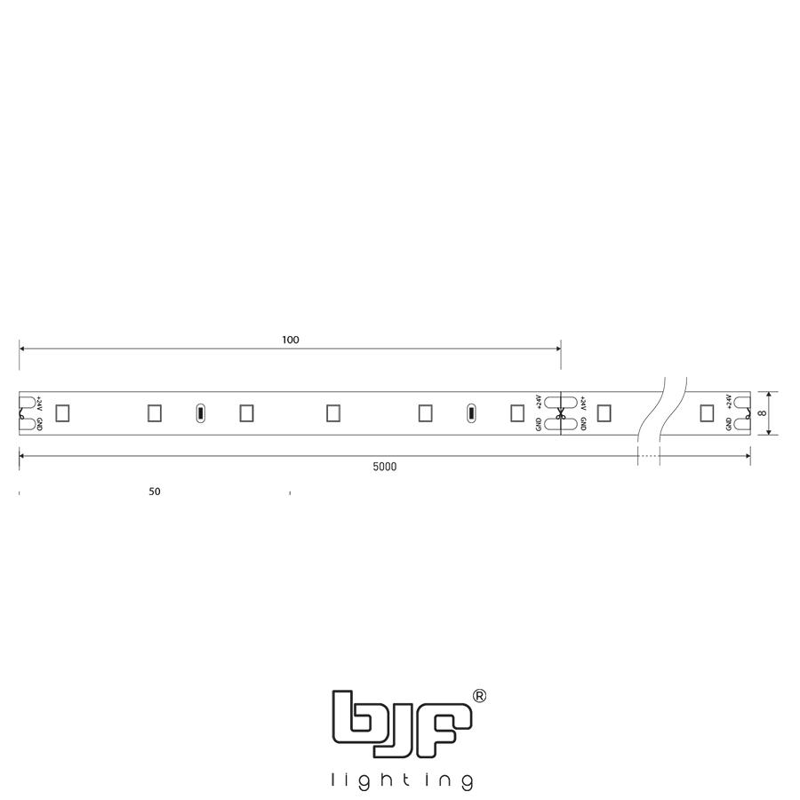Tira Led Pro Series 9,6W 60Led Esquema