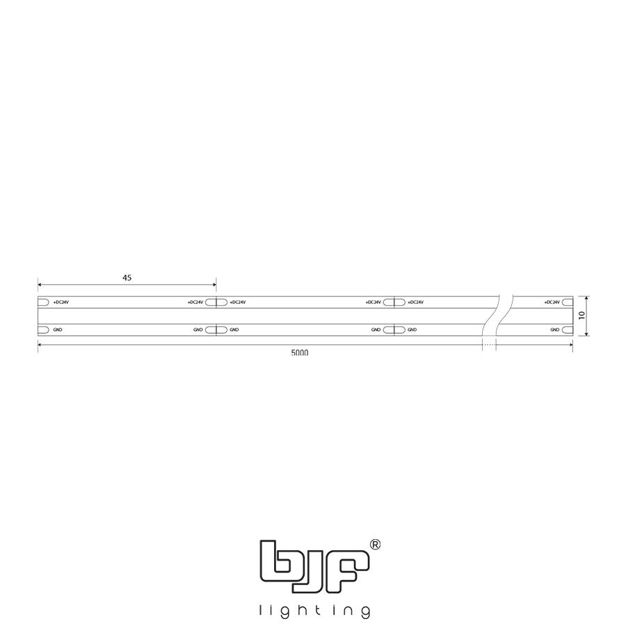 Tira Led Serie Pro Cob 14W 528Led 10Mm Esquema