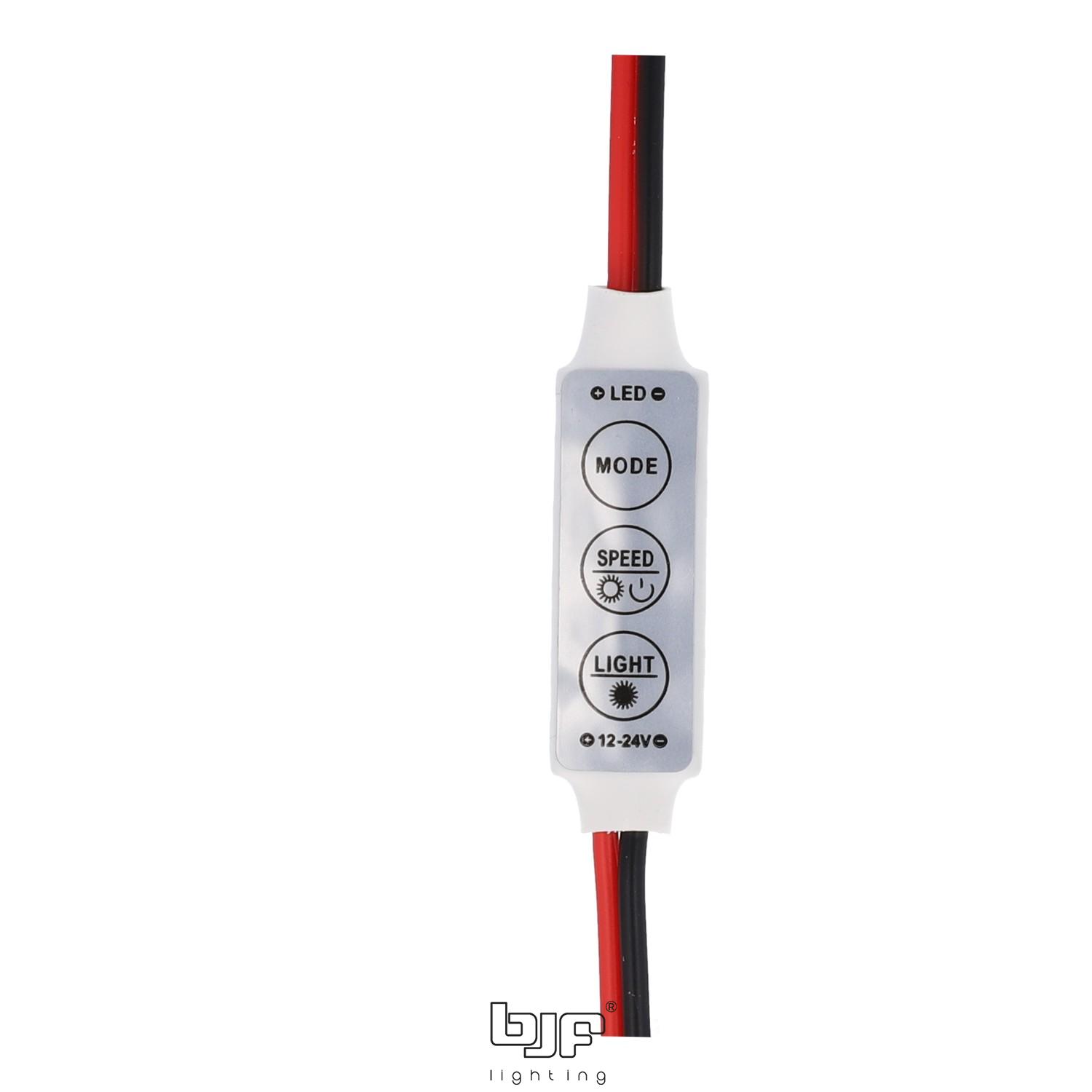 INTERRUPTOR-REGULADOR INTENSIDAD MINI 12-24V 8A MONOCOLOR