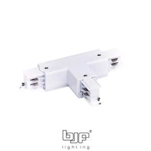 CONECTOR T CARRIL TRIFASICO IZQUIERDA BLANCO MATE