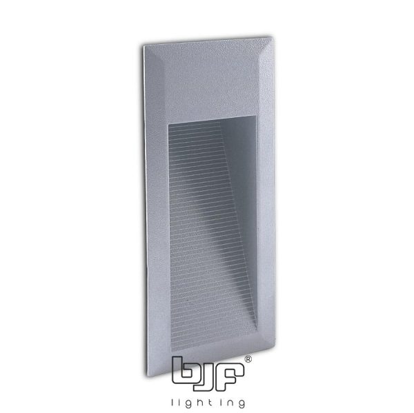 Baliza Led Pared Rectangular Ip65 Aluminio 1.5W Blanco Calido