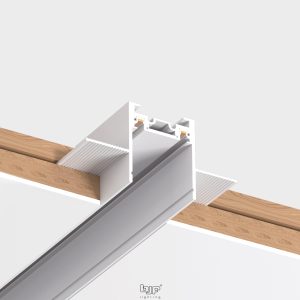 CARRIL MAGNETICO EMPOTRABLE PROFUNDO BLANCO MATE 2m