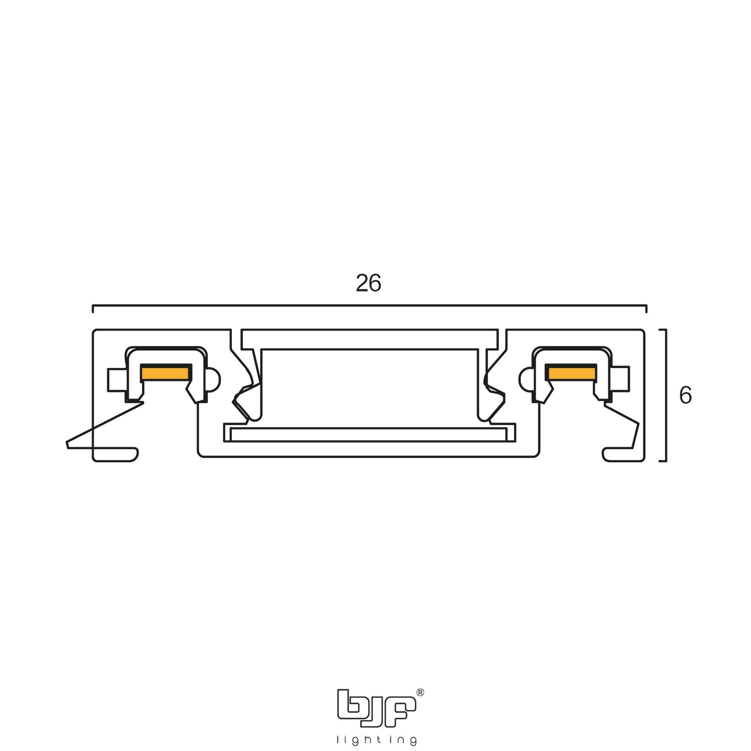CARRIL MAGNETICO SUPERFICIE SLIM NEGRO MATE 2m 2 047-4800 047-4801 047-4900 047-4901 Esquema1