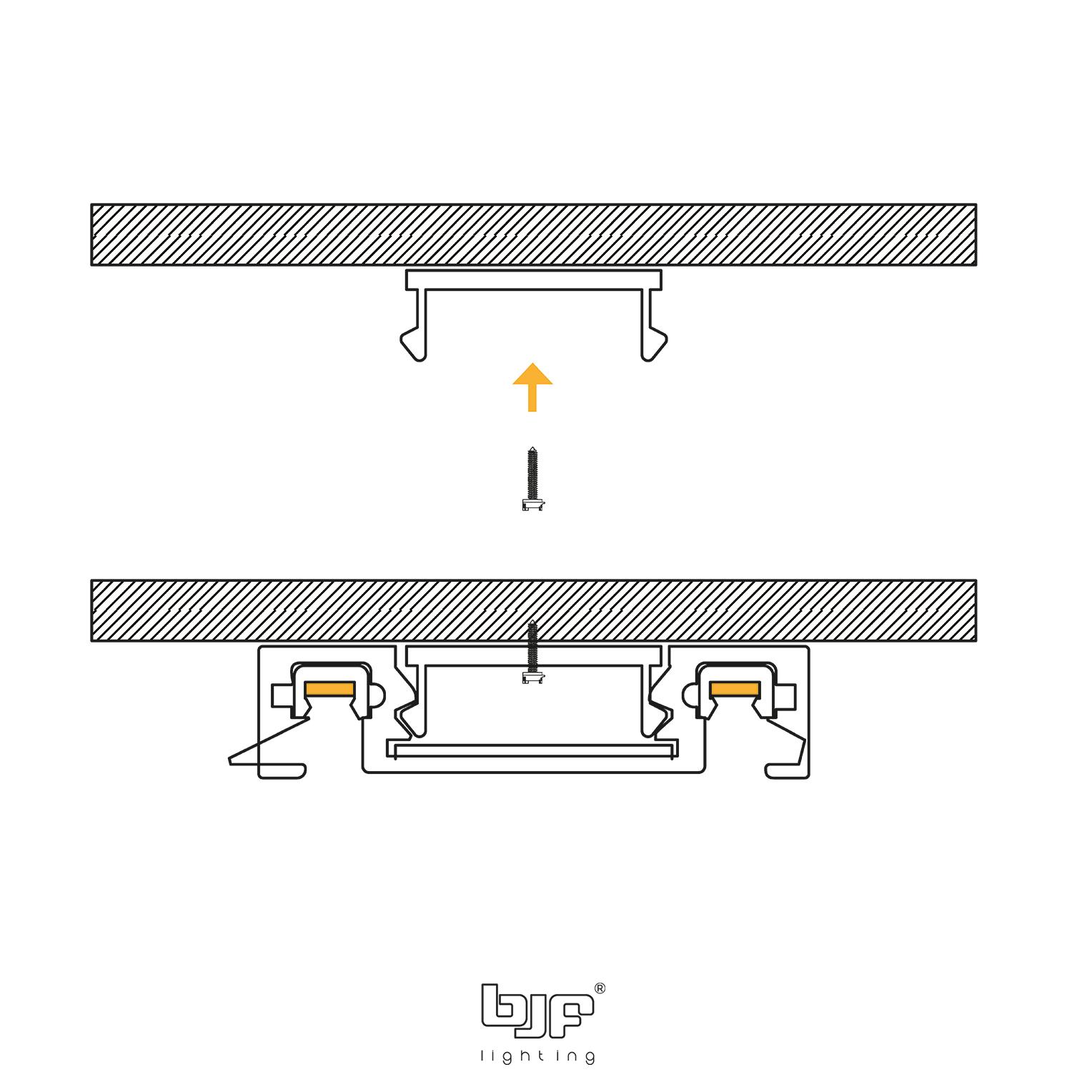 CARRIL MAGNETICO SUPERFICIE SLIM NEGRO MATE 2m 3 047-4800 047-4801 047-4900 047-4901 Esquema2