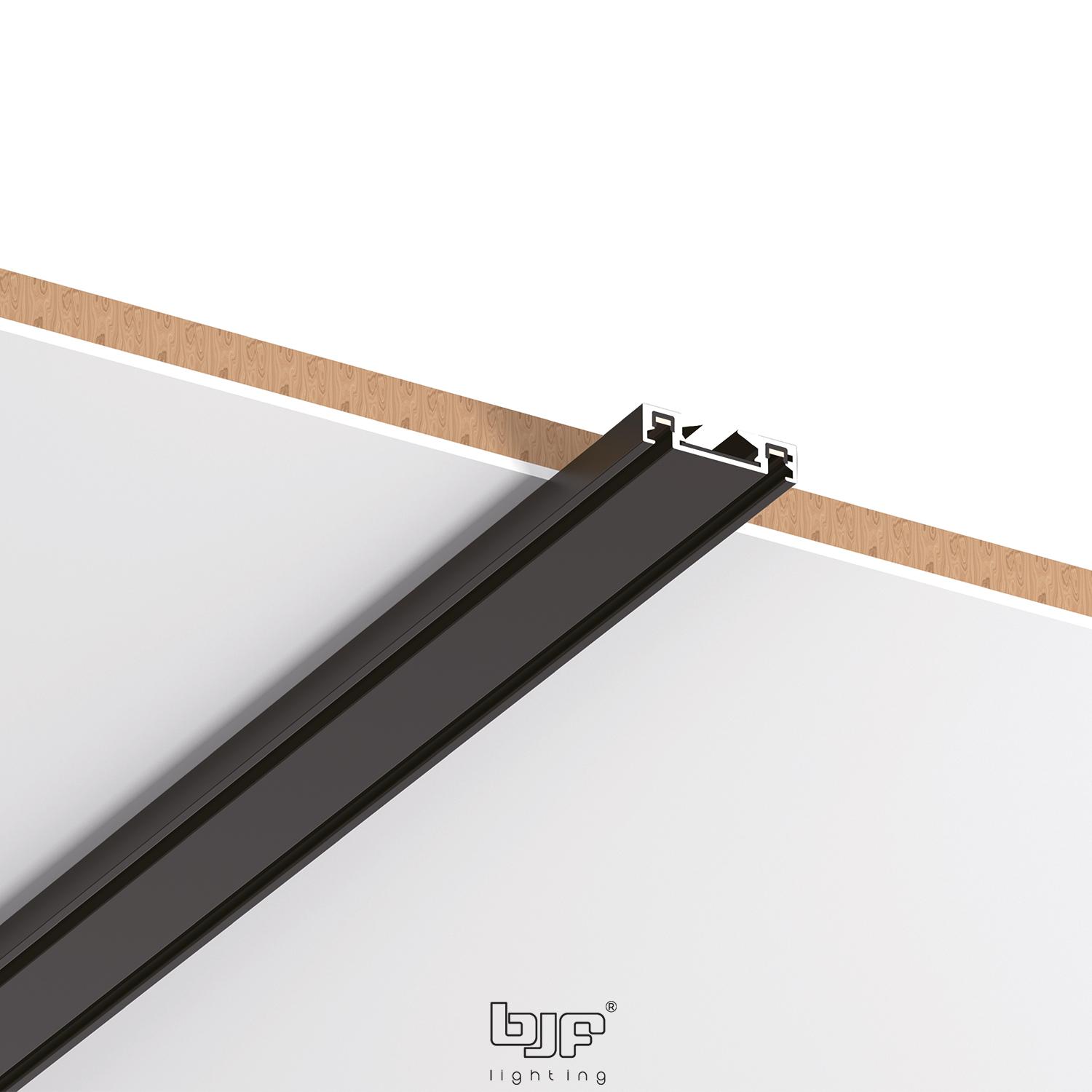 CARRIL MAGNETICO SUPERFICIE SLIM NEGRO MATE 1m 1 Carril Magnetico Superficie Slim Negro Mate 1M