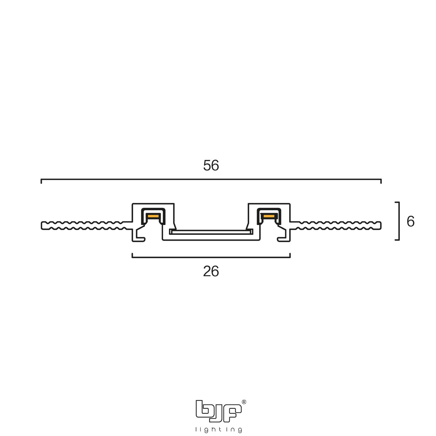 Carril Magnetico Empotrable Slim Esquema