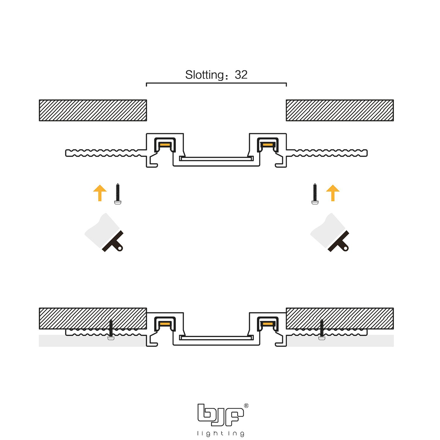 Carril Magnetico Empotrable Slim