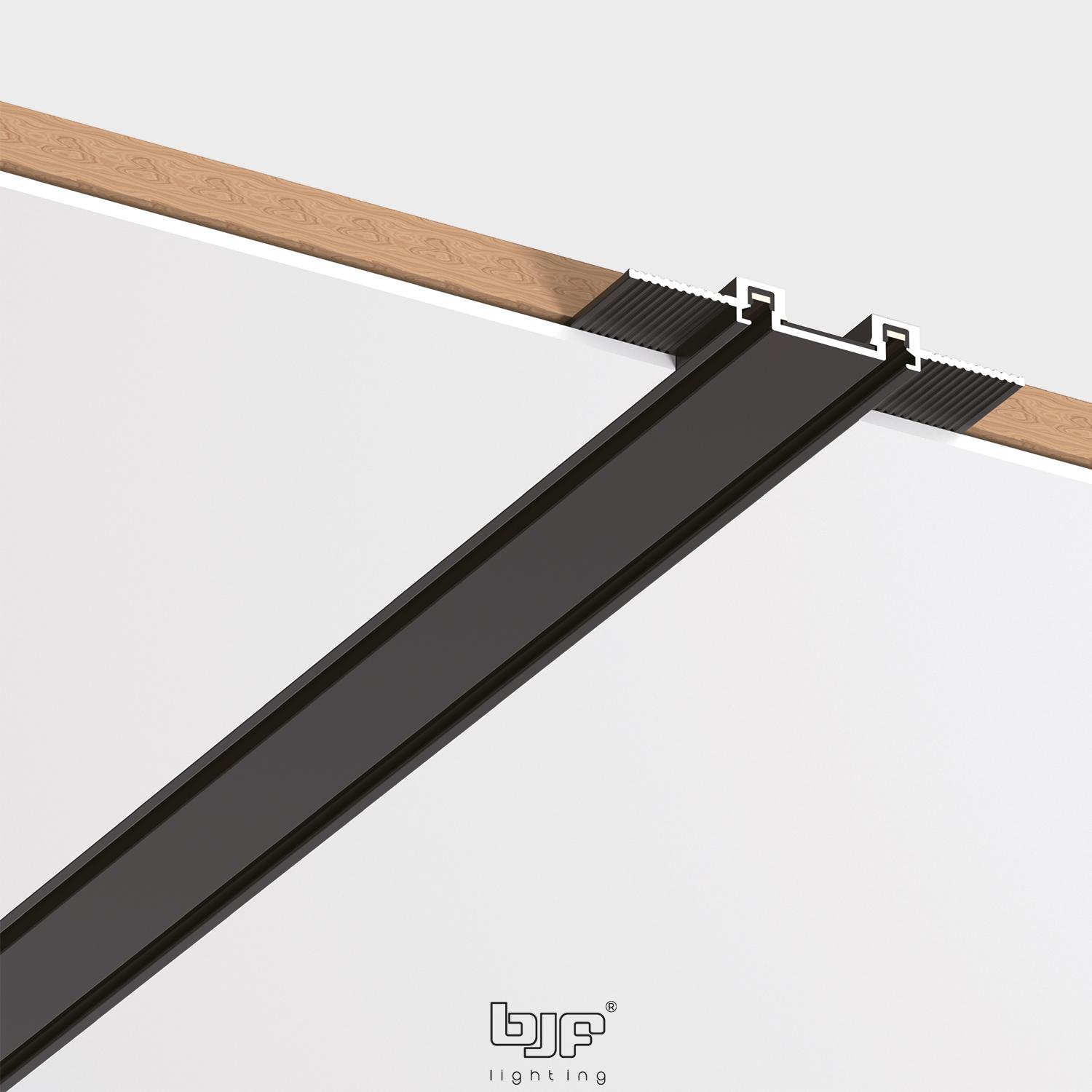 Carril Magnetico Empotrable Slim Negro Mate 1M