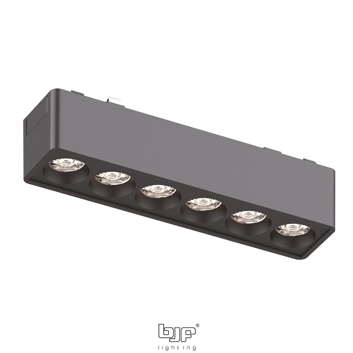 FOCO CARRIL MAGNETICO LINEAL ANTIDESLUMBRAMIENTO x6 6W 3CCT NEGRO MATE 1 Foco Magnetico Lineal Antideslumbramiento X6 Negro Mate