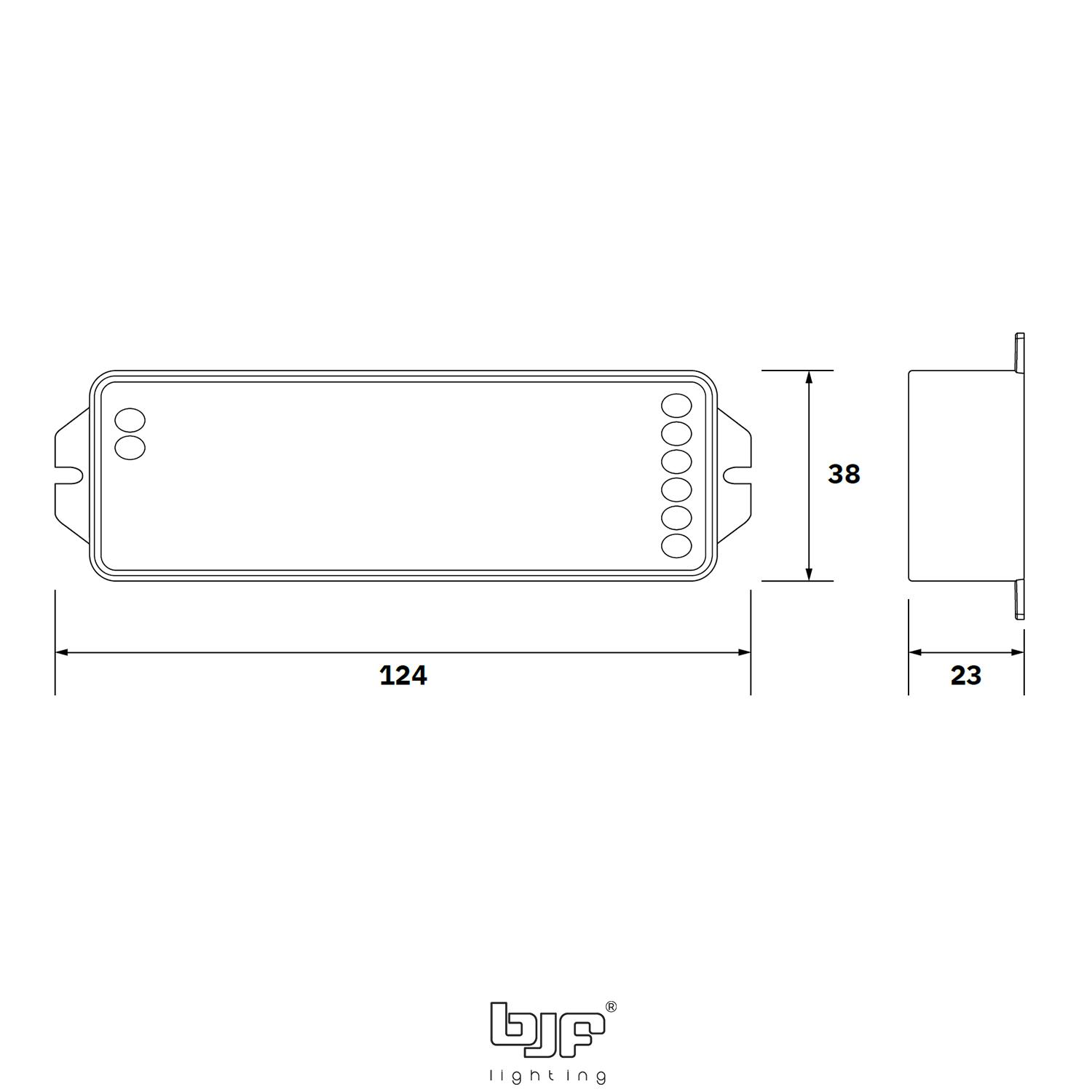 REGULADOR 12-24V 12A 0-1~10V PWM-PUSH MONOCOLOR 2 Regulador 12-24V 12A 0-1~10V Pwm-Push Monocolor