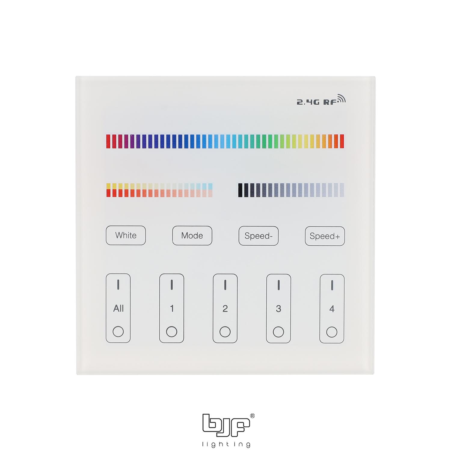 MANDO DE PARED A BATERIA 4 ZONAS RGBCCT 1 Mando De Pared A Bateria 4 Zonas Rgbcct