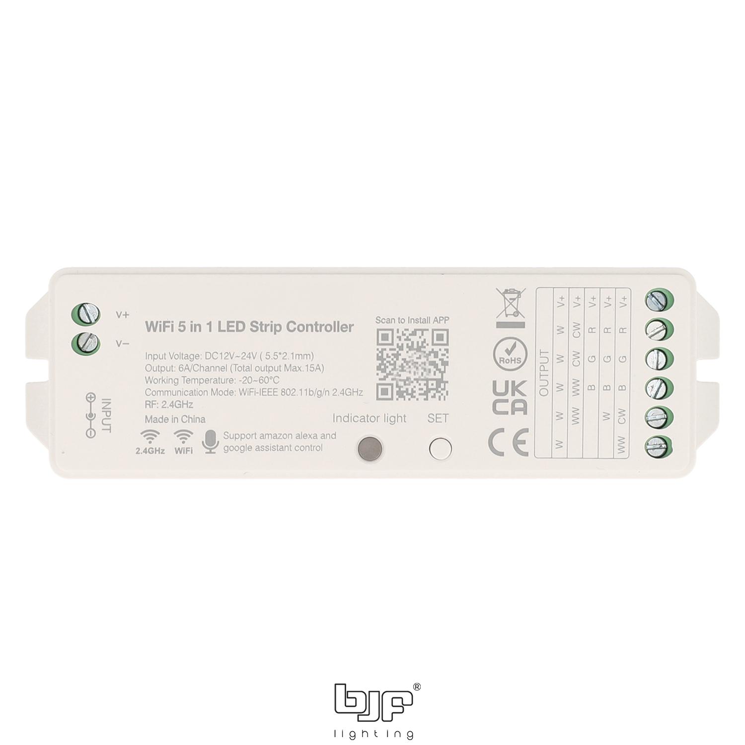 Controlador Led 5 En 1 Monocolor-Dual-Rgb-Rgbw-Rgbcct