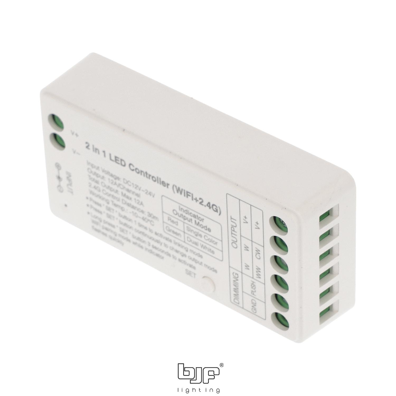 CONTROLADOR WIFI 2 EN 1 12-24V 12A MONOCOLOR-CCT 2 Controlador Wifi 2 En 1 12-24V 12A Monocolor-Cct