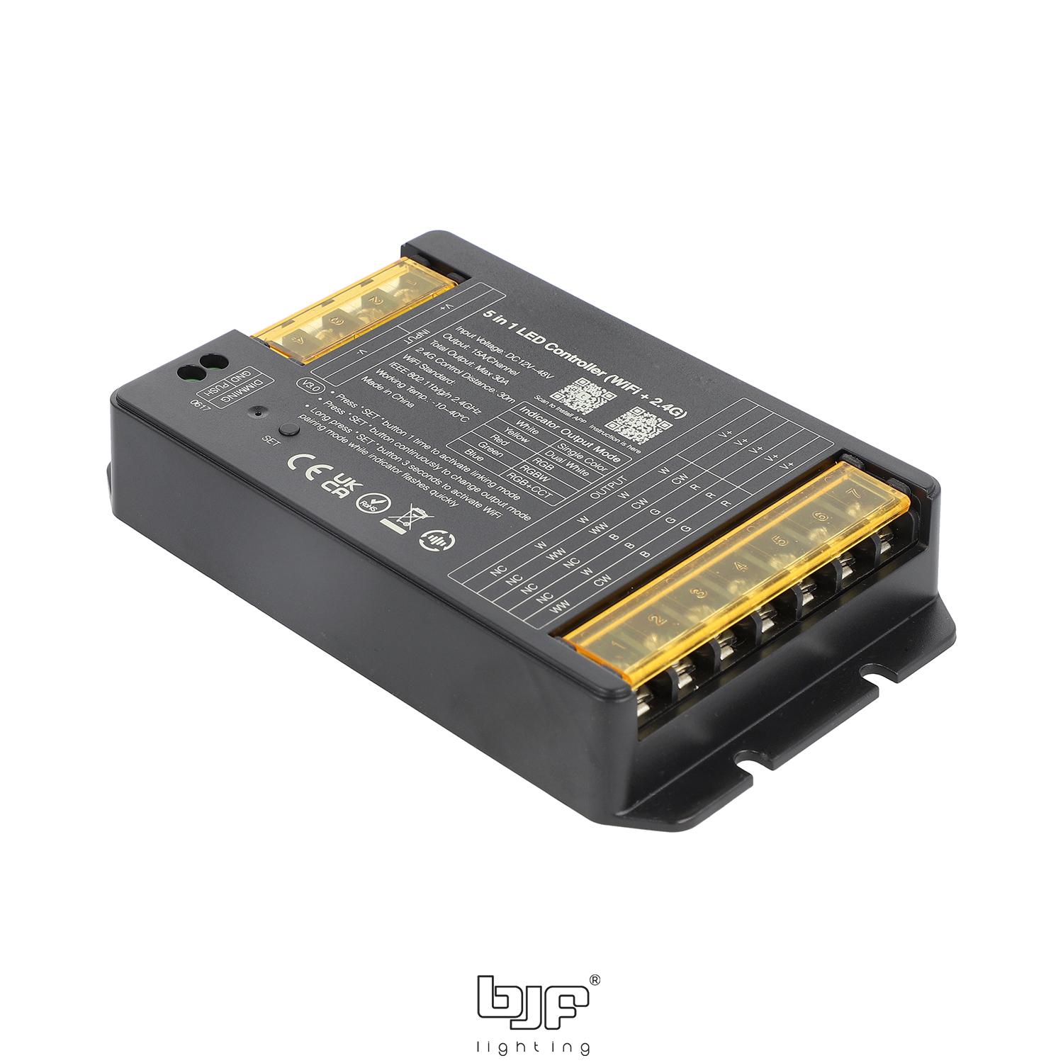 Controlador Wifi 5 En 1 Ip20 12-48V 30A Rgbcct