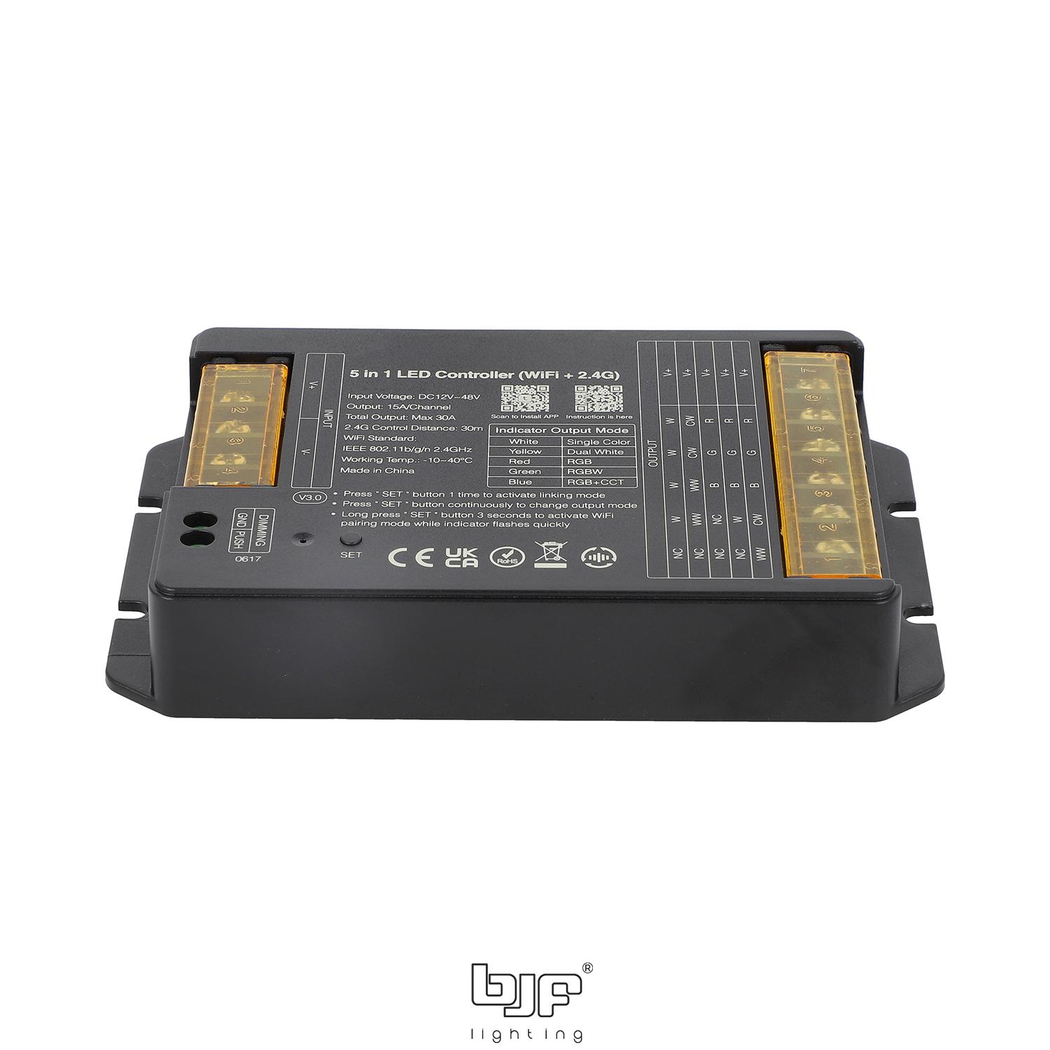CONTROLADOR WIFI 5en1 IP20 12-48V 30A RGBCCT 2 Controlador Wifi 5 En 1 Ip20 12-48V 30A Rgbcct