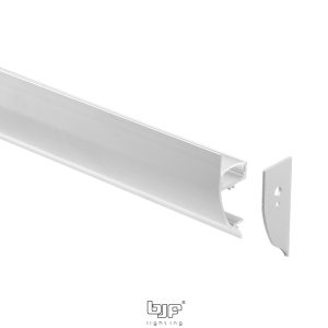 PERFIL DE PARED CURVO L500 NEGRO MATE 2m