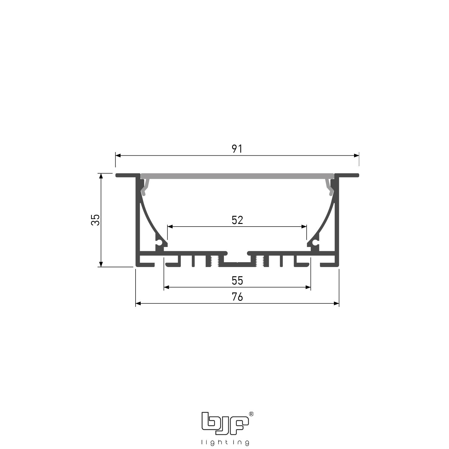 Perfil De Empotrar L505 Esquema