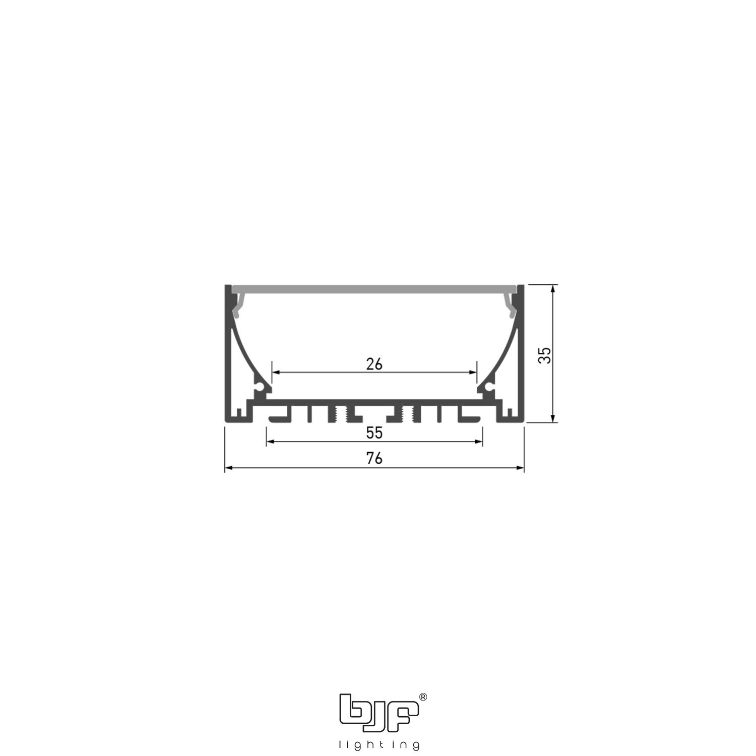 L510 Perfil Led Colgante Y Superficie Esquema