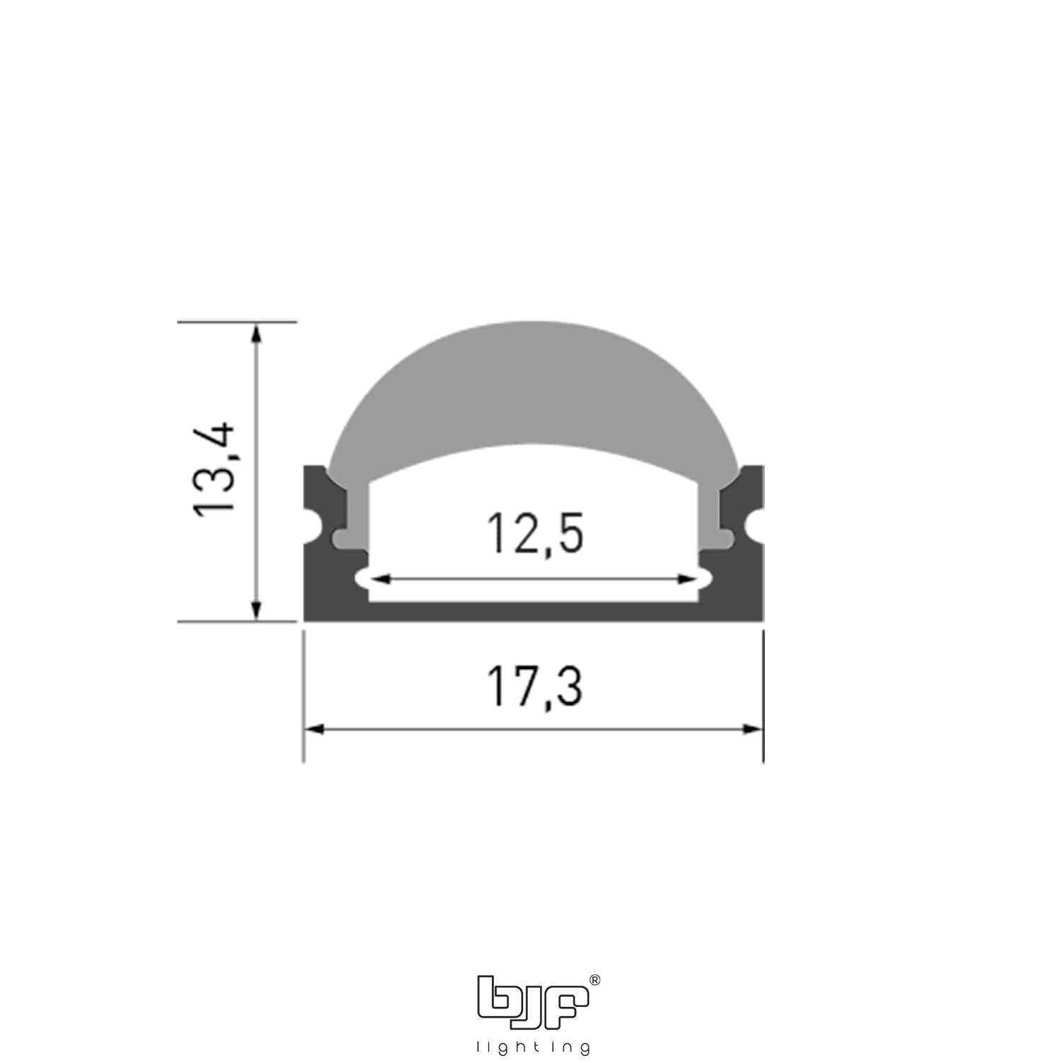 L517 Perfil Led De Superficie Con Lente Esquema