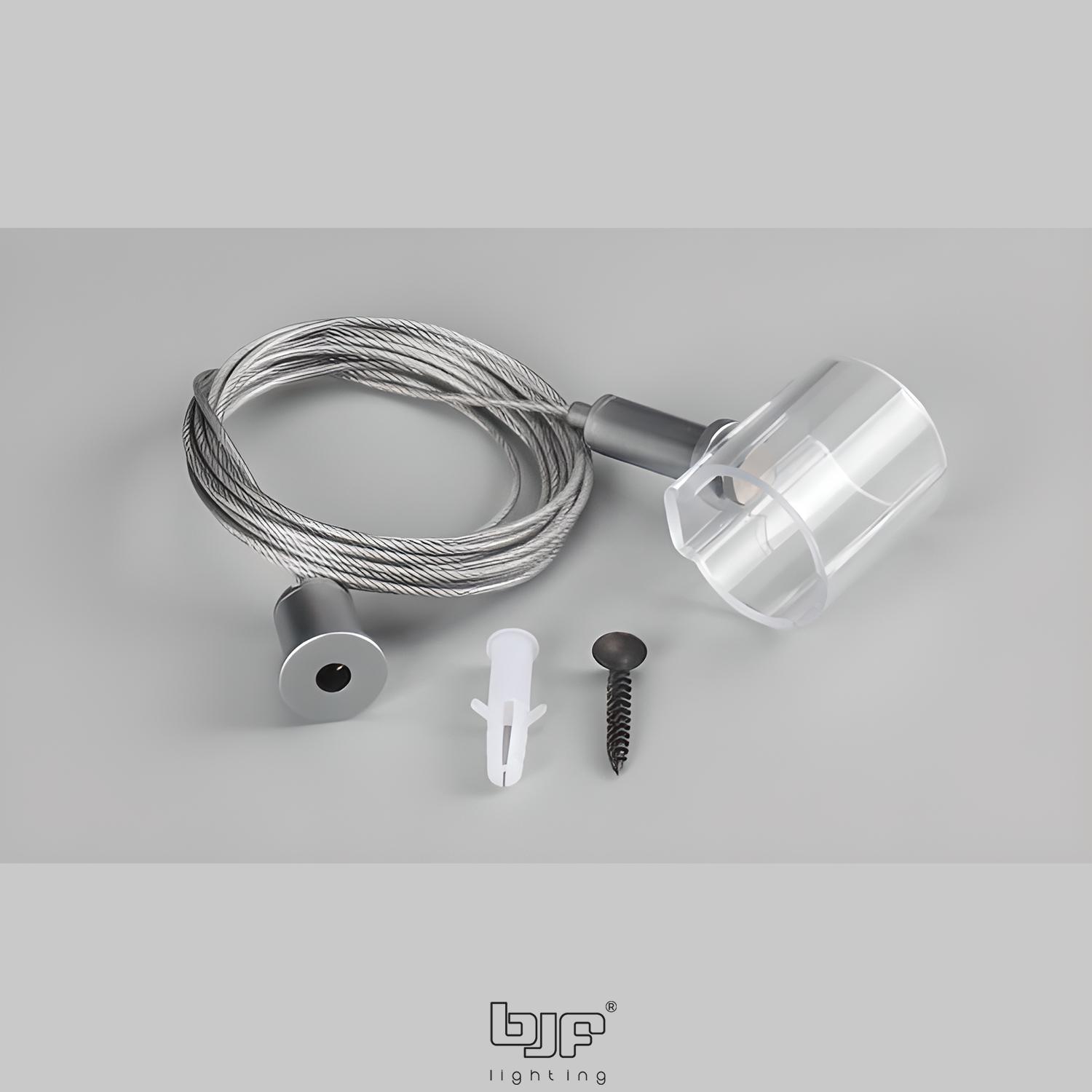 Kit Suspension Cuerda Para Perfil Sf-07-1 Negro - Imagen 3