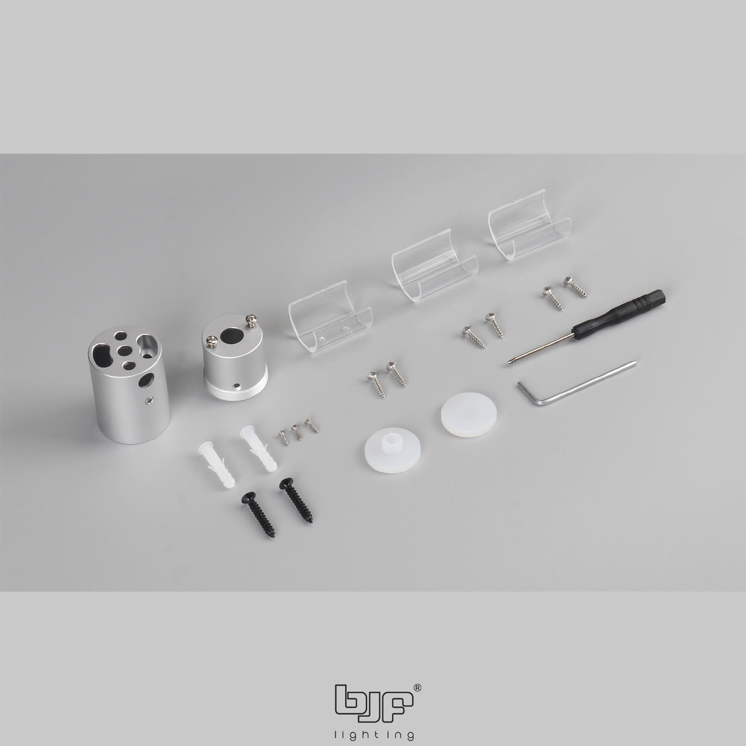 Kit De Instalacion En Pared Para Perfil Sf-07-1 Negro - Imagen 3