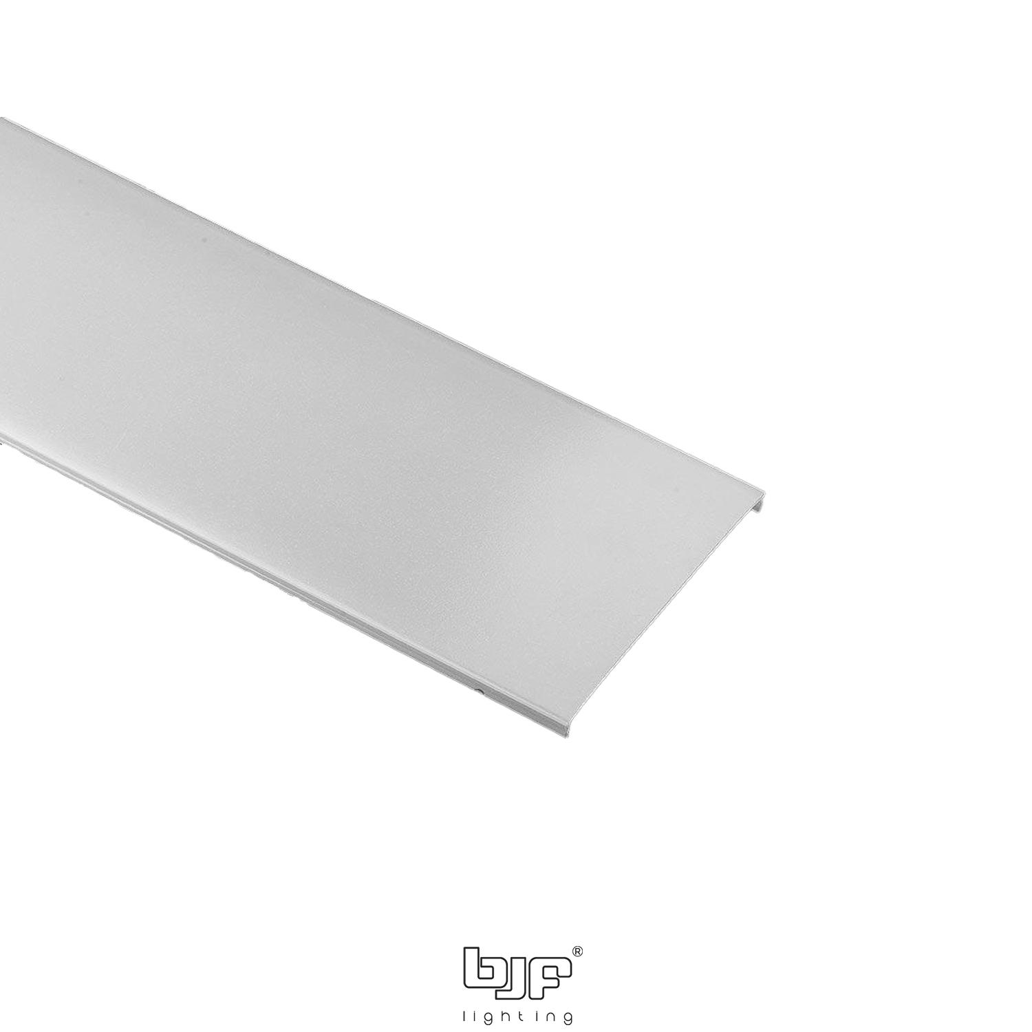 KIT PERFIL ARQUITECTONICO CONCAVO L511+DIFUSOR OPAL+2 TAPAS+3 GRAPAS PLATA 2m 2 Difusor Opal Perfil L510