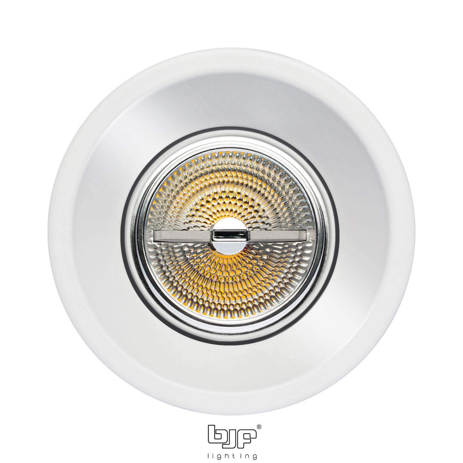 PACK 759-BM + BOMBILLA LED SMD QR111 35W 25° 4000K 1 Spot Redondo Concavo Aluminio Ø188Mm Qr111 Blanco Mate