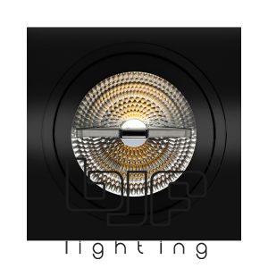 SPOT CUADRADO BASCULANTE ALUMINIO Ø160mm QR111 NEGRO MATE