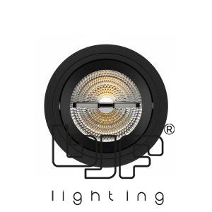 SPOT REDONDO BASCULANTE ALUMINIO ∅160mm QR111 NEGRO MATE