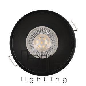 SPOT REDONDO CONCAVO ALUMNIO Ø80mm GU10 NEGRO MATE
