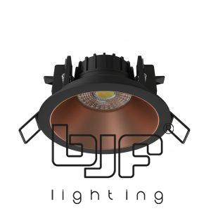 SPOT CONCAVO NEGRO MATE-COBRE LEDCompact 8W 3CCT 38º TRIAC