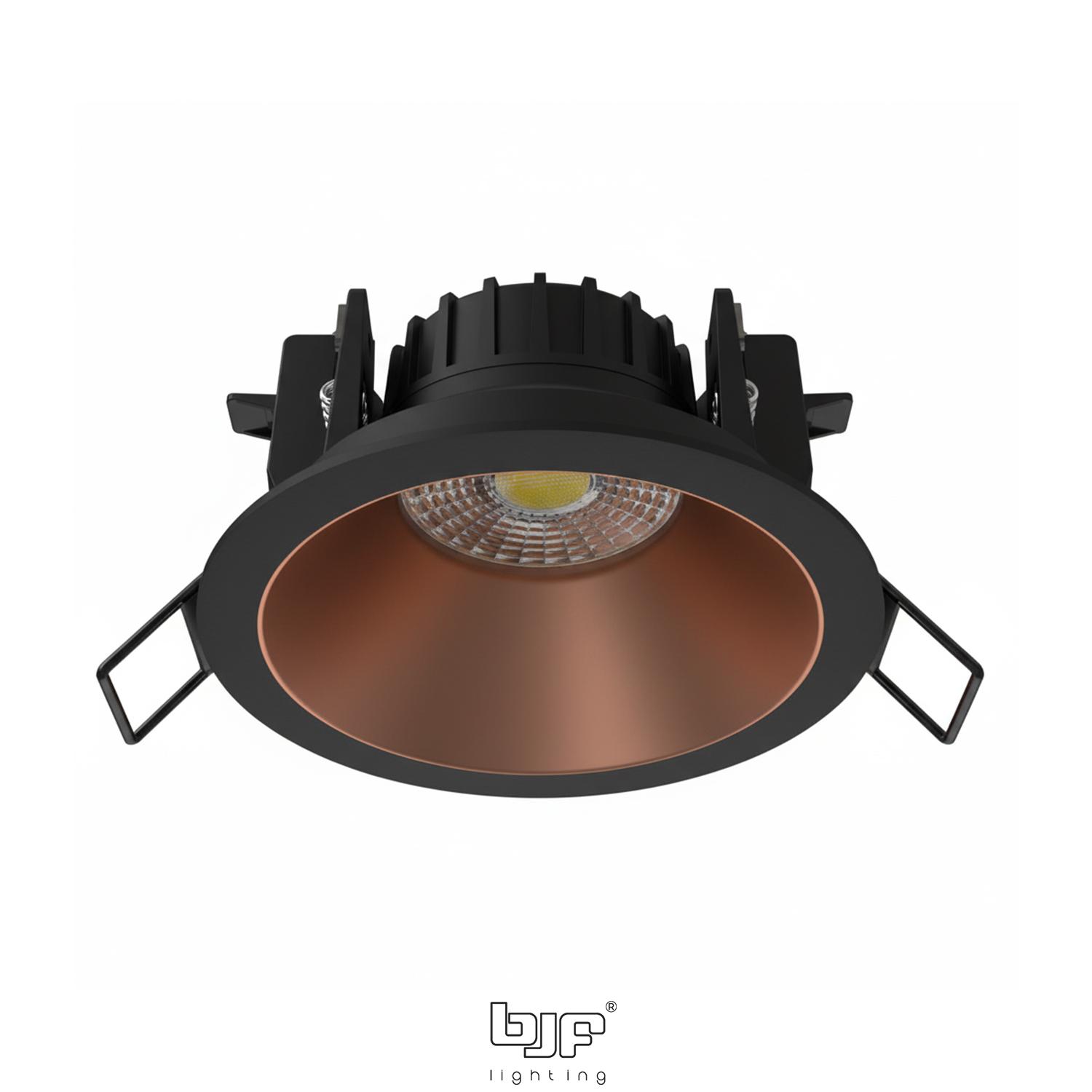 DELTA-SPOT REDONDO FIJO CONCAVO 8W 3CCT TRIAC 6 Delta-Spot Redondo Fijo Concavo 8W 3Cct Triac Negro Mate-Cobre