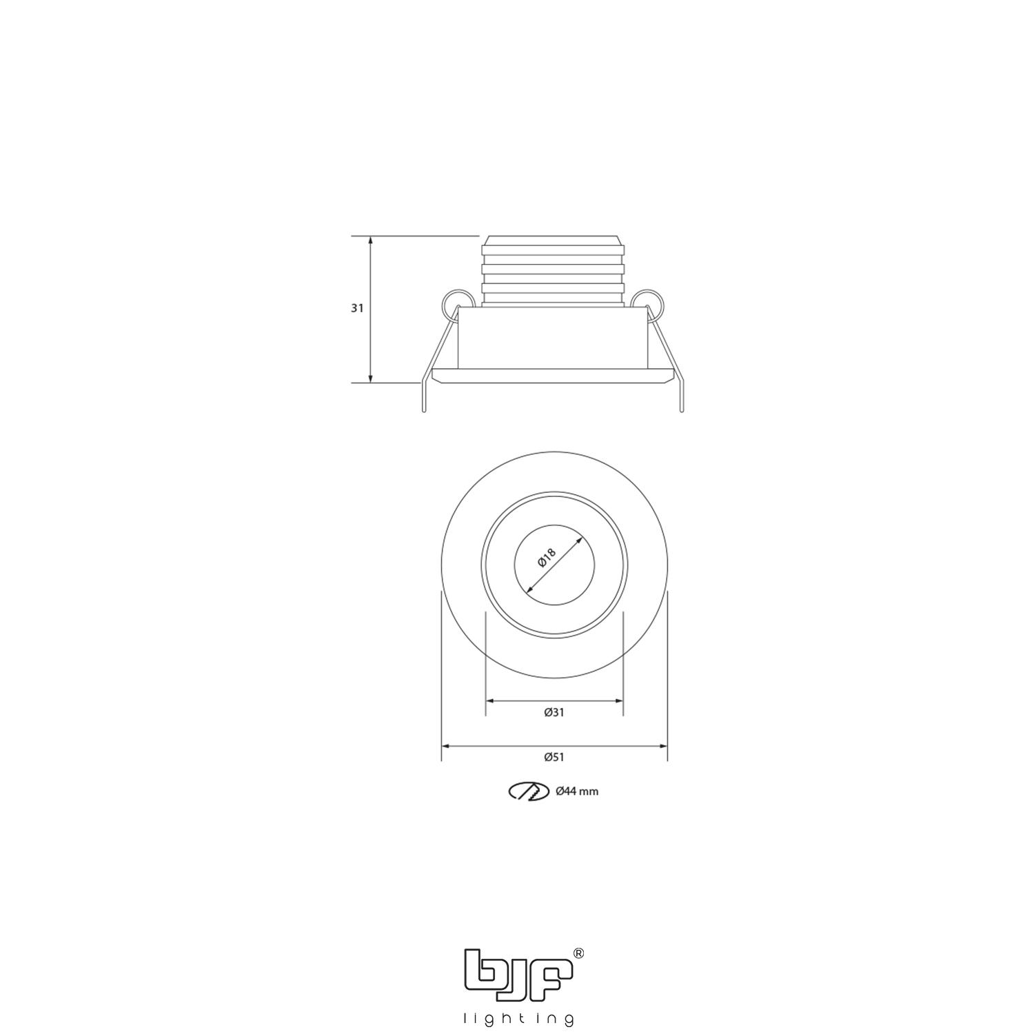 NEXO-SPOT MINI REDONDO BASCULANTE 3W 5 Nexo-Spot Mini Redondo Basculante 3W Esquema