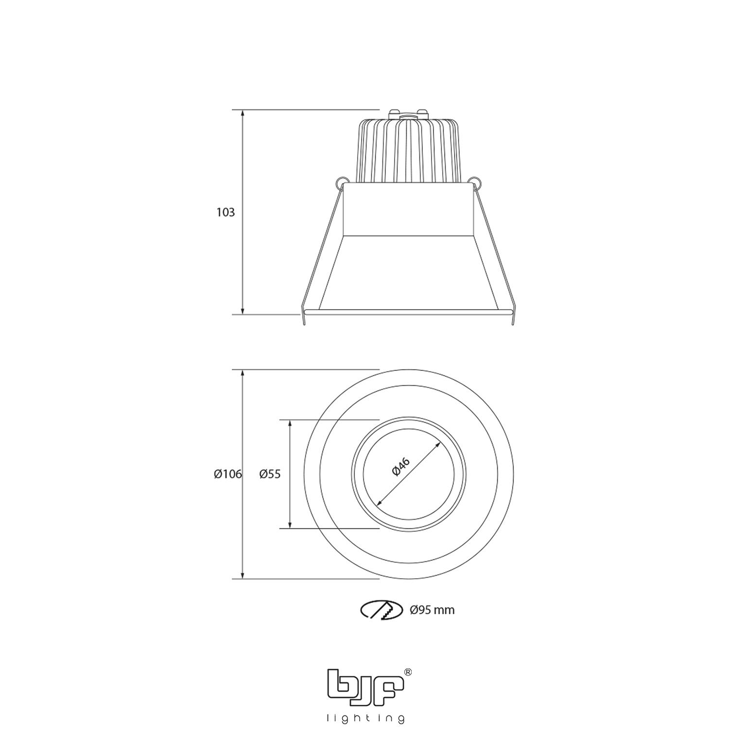 AXON-SPOT REDONDO BASCULANTE CONCAVO 9W 5 Axon-Spot Redondo Basculante Concavo 9W Esquema