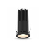 ZERO-SPOT MINI REDONDO FIJO 7W 3CCT TRIAC NEGRO MATE