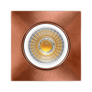 SPOT CUADRADO BASCULANTE Ø74mm COBRE