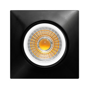 SPOT CUADRADO BASCULANTE Ø74mm NEGRO MATE