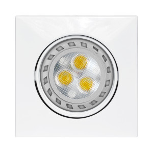 SPOTMINI CUADRADO BASCULANTE Ø58mm BLANCO