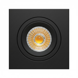 SPOT CUADRADO BASCULANTE ALUMINIO Ø80x80mm NEGRO MATE