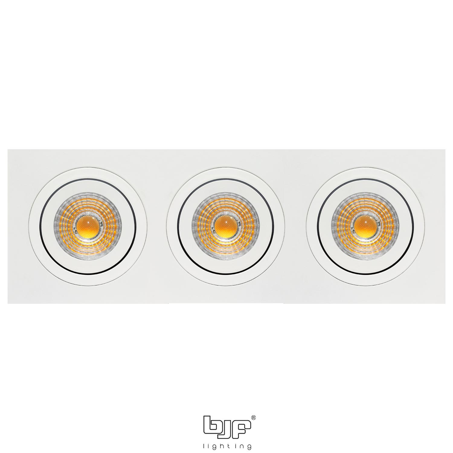 TRIOX-ARO RECTANGULAR BASCULANTE 3 LUCES 1 Triox Blanco Mate