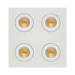 SPOT CUADRADO ALUMINIO BLANCO ∅164x164mm 4 LUCES