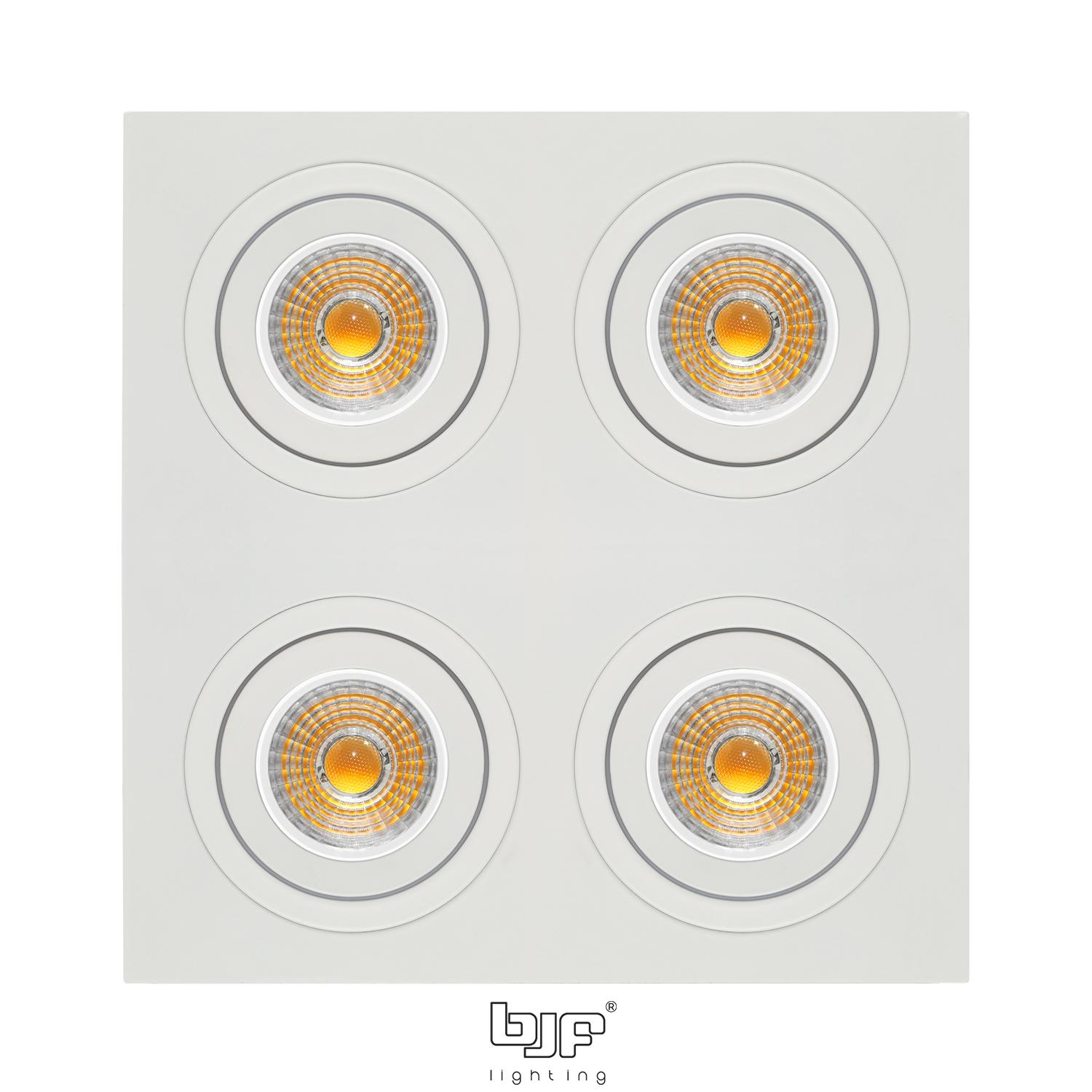 QUAD-ARO CUADRADO BASCULANTE 4 LUCES 3 Quad Blanco Mate