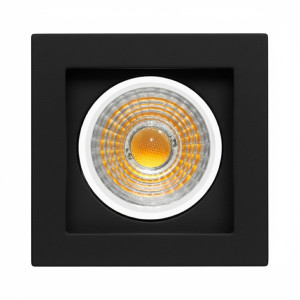 SPOT CUADRADO CONCAVO Ø66*72mm NEGRO MATE